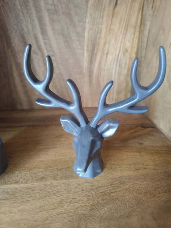 Tête de cerf en jesmonite – Décoration artisanale & porte-bijoux