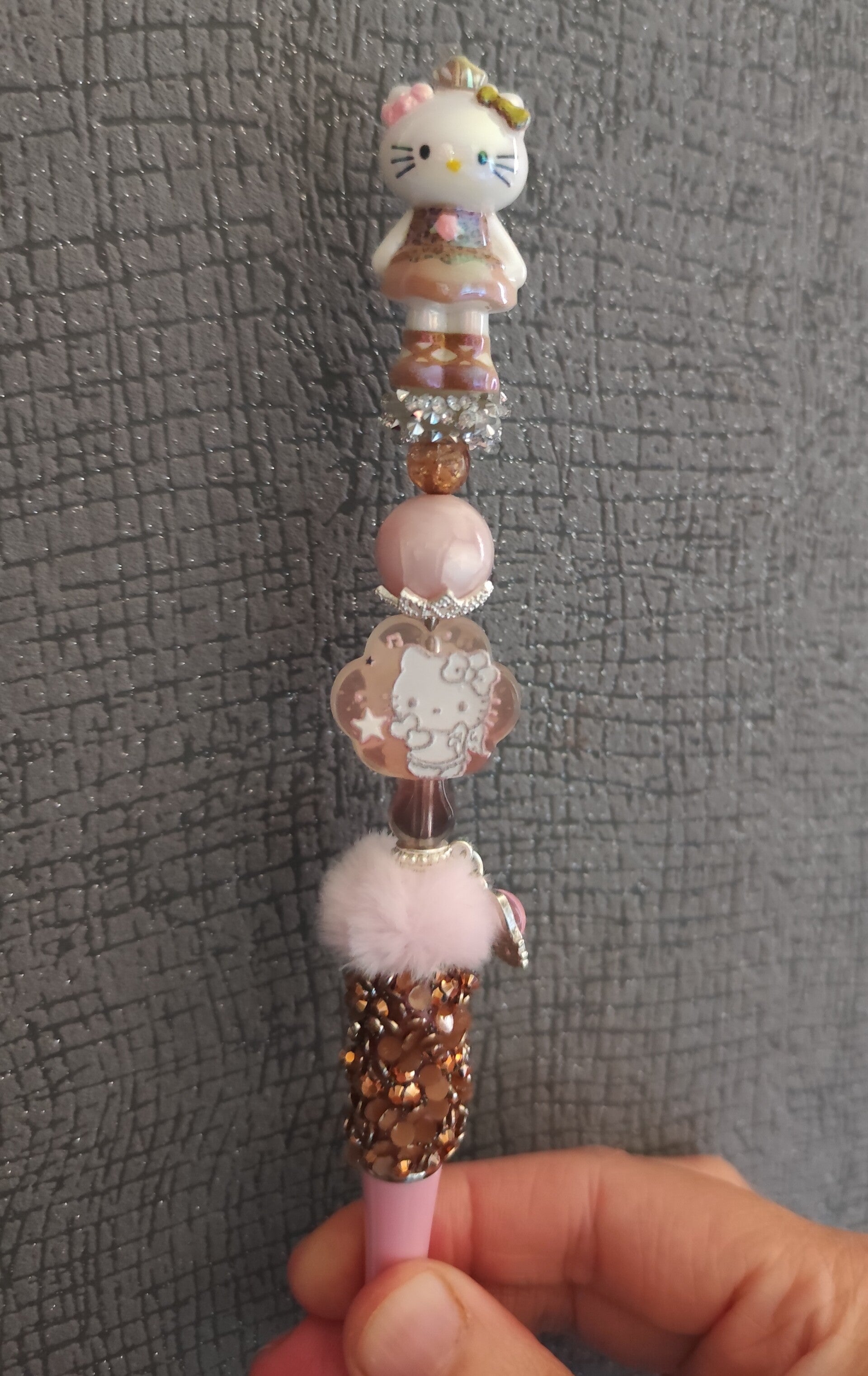 Stylo personnalisé en perles - Création artisanale kawaii