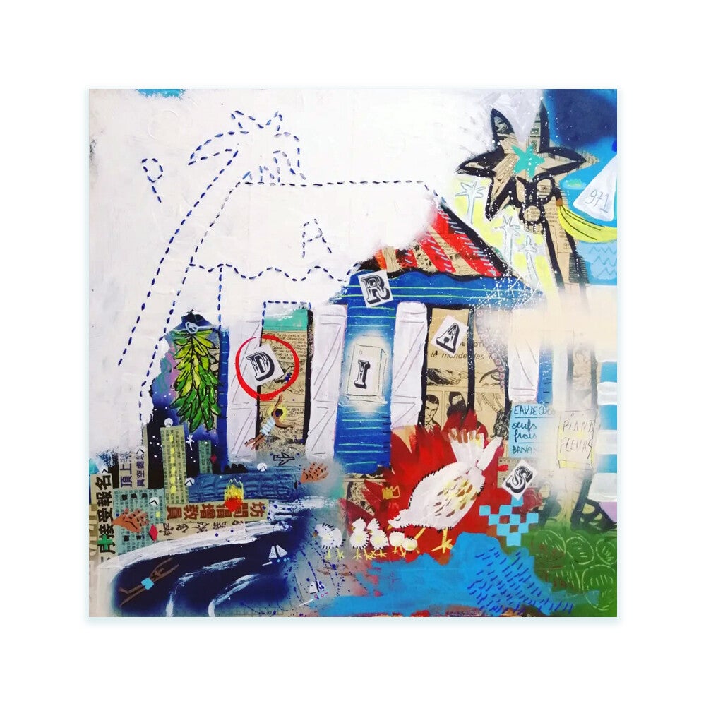 CASE BLEU - 50x50 cm