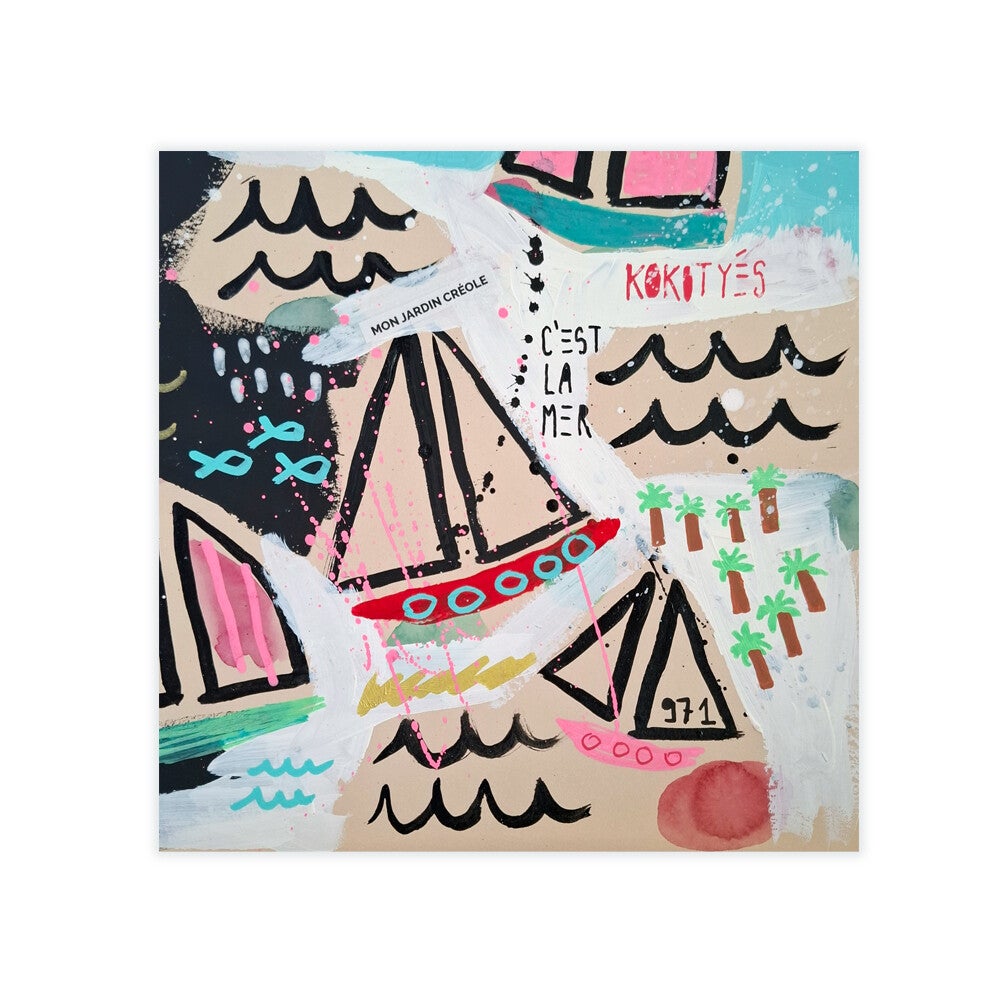 MON JARDIN CREOLE - 20x20 cm