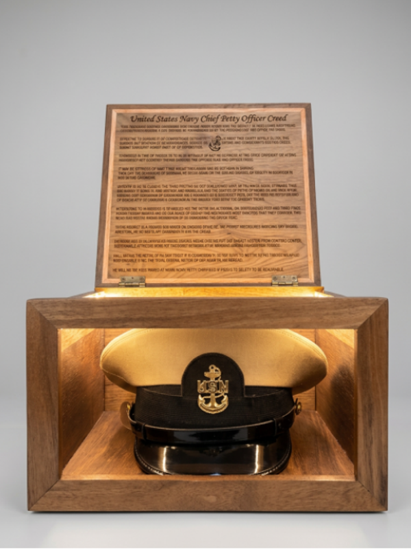 Custom Wooden Hat Box with LED Lights