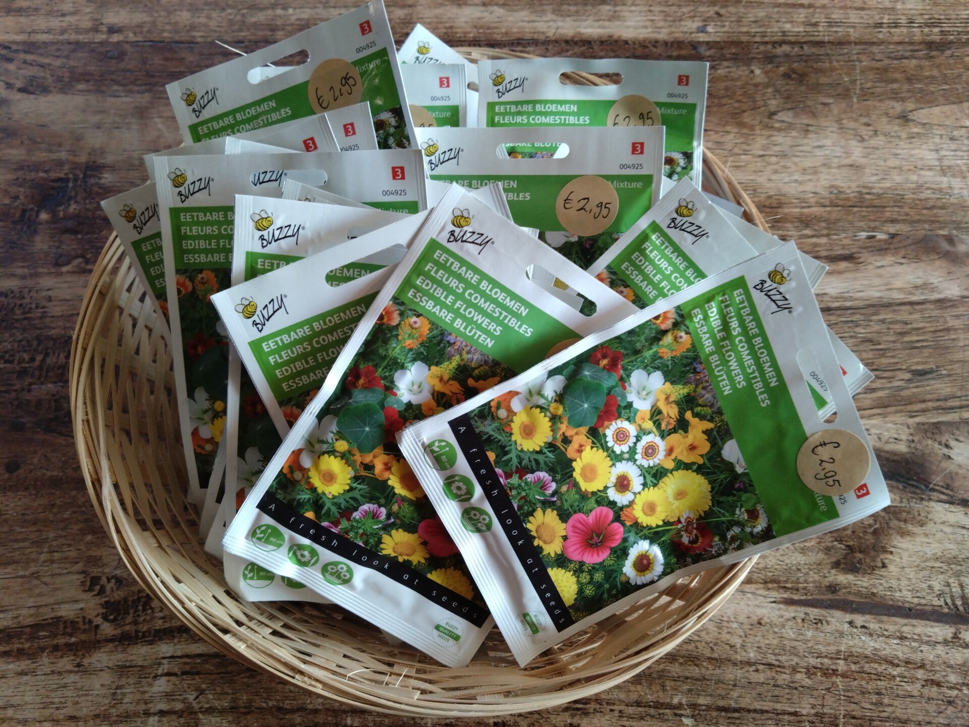 Zakje eetbare bloemen