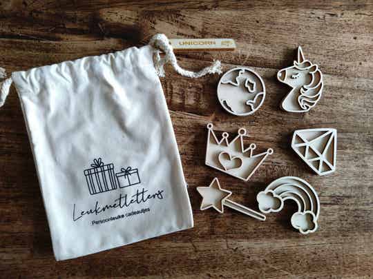 Stempel en vul voren set unicorn