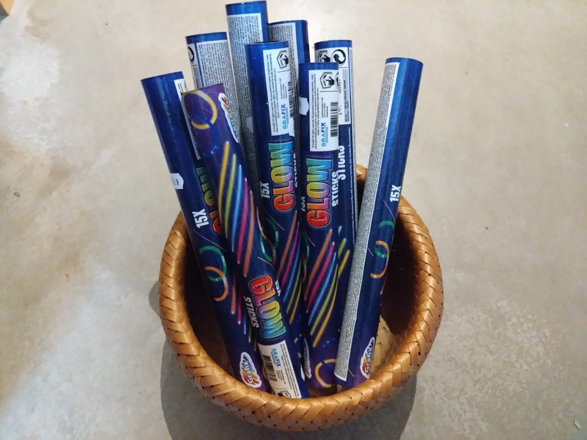 Glow in the dark stokjes