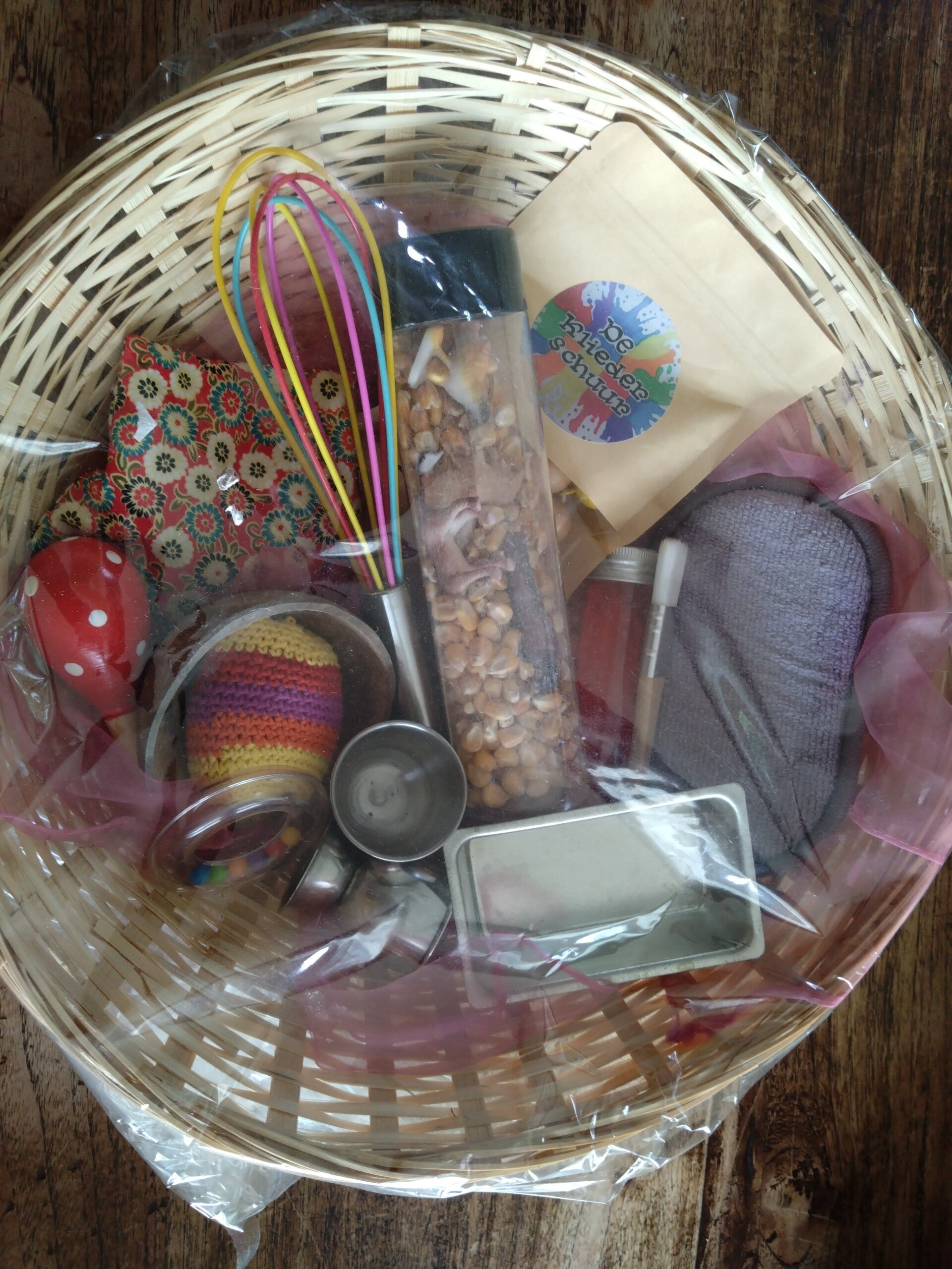 Sensorisch schattenmandje rood