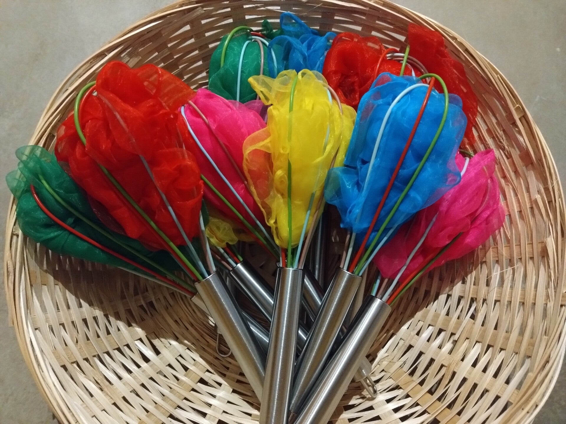 Gekleurde garde met organza sjaal