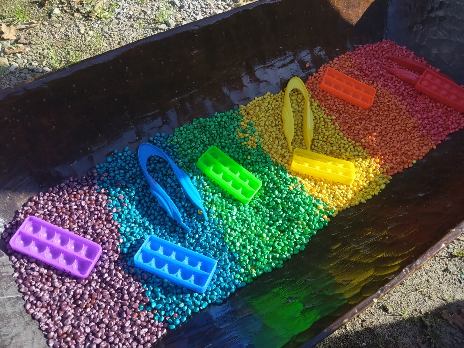 Set van 6 pop it regenboog bakjes