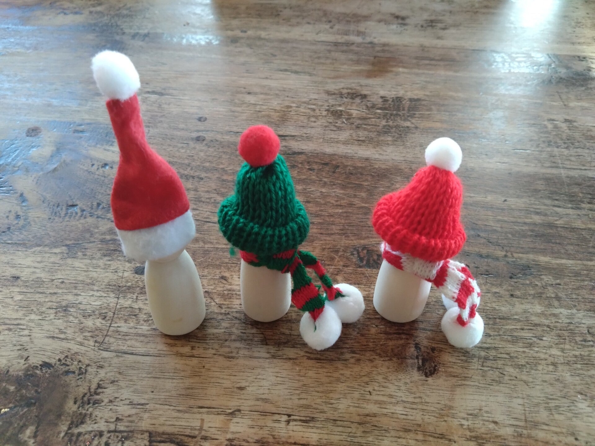 Set van drie Kerst poppetjes