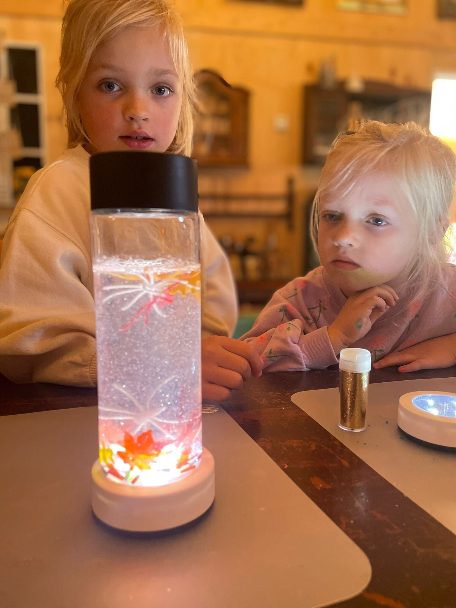 Zwart of wit druk lampje