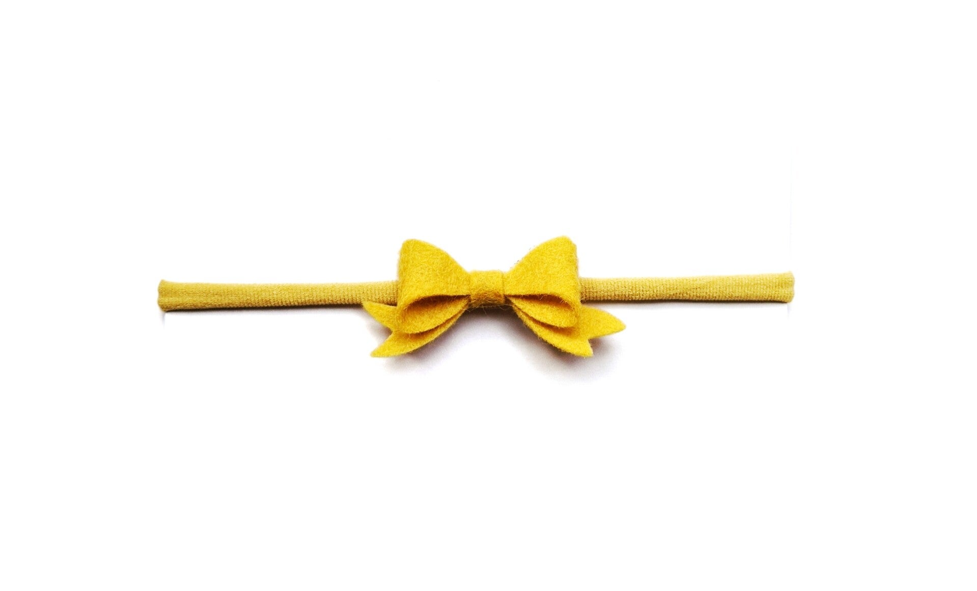 Little darling bow mustard