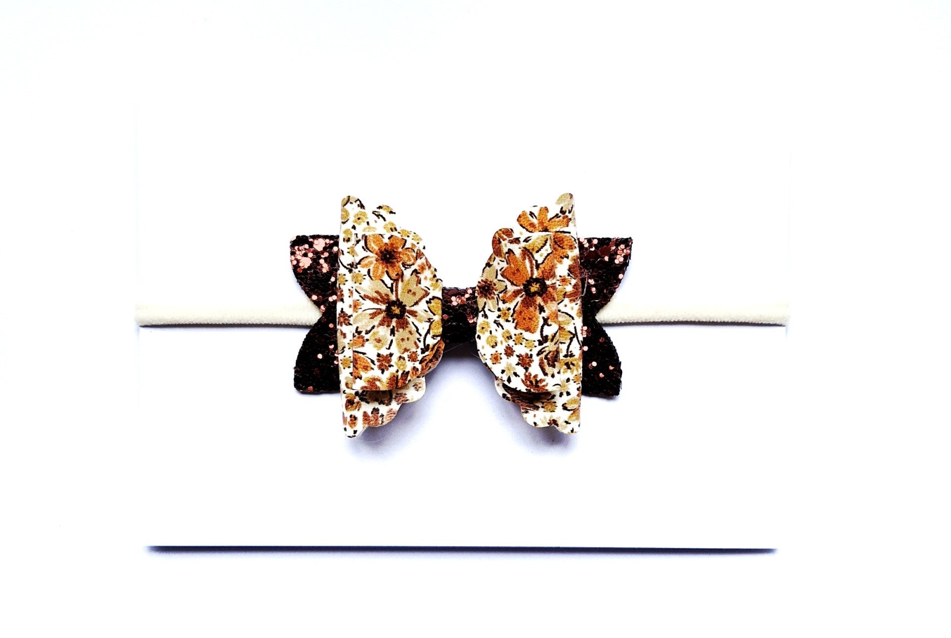 Brown flower bow
