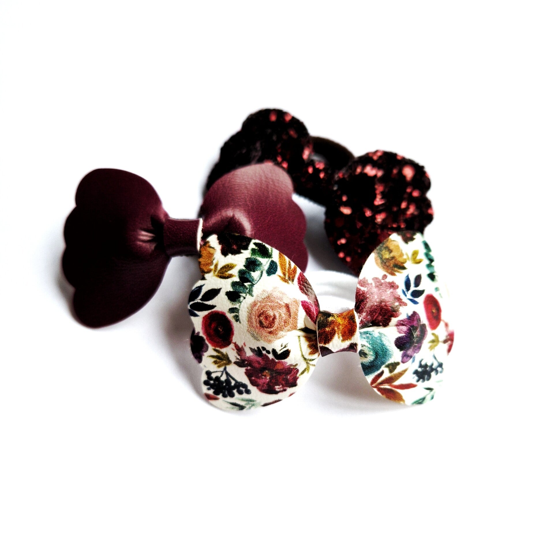 Burgundy first bow collection