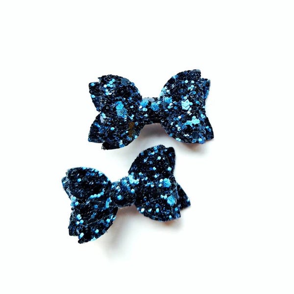 Navy teeny set bows