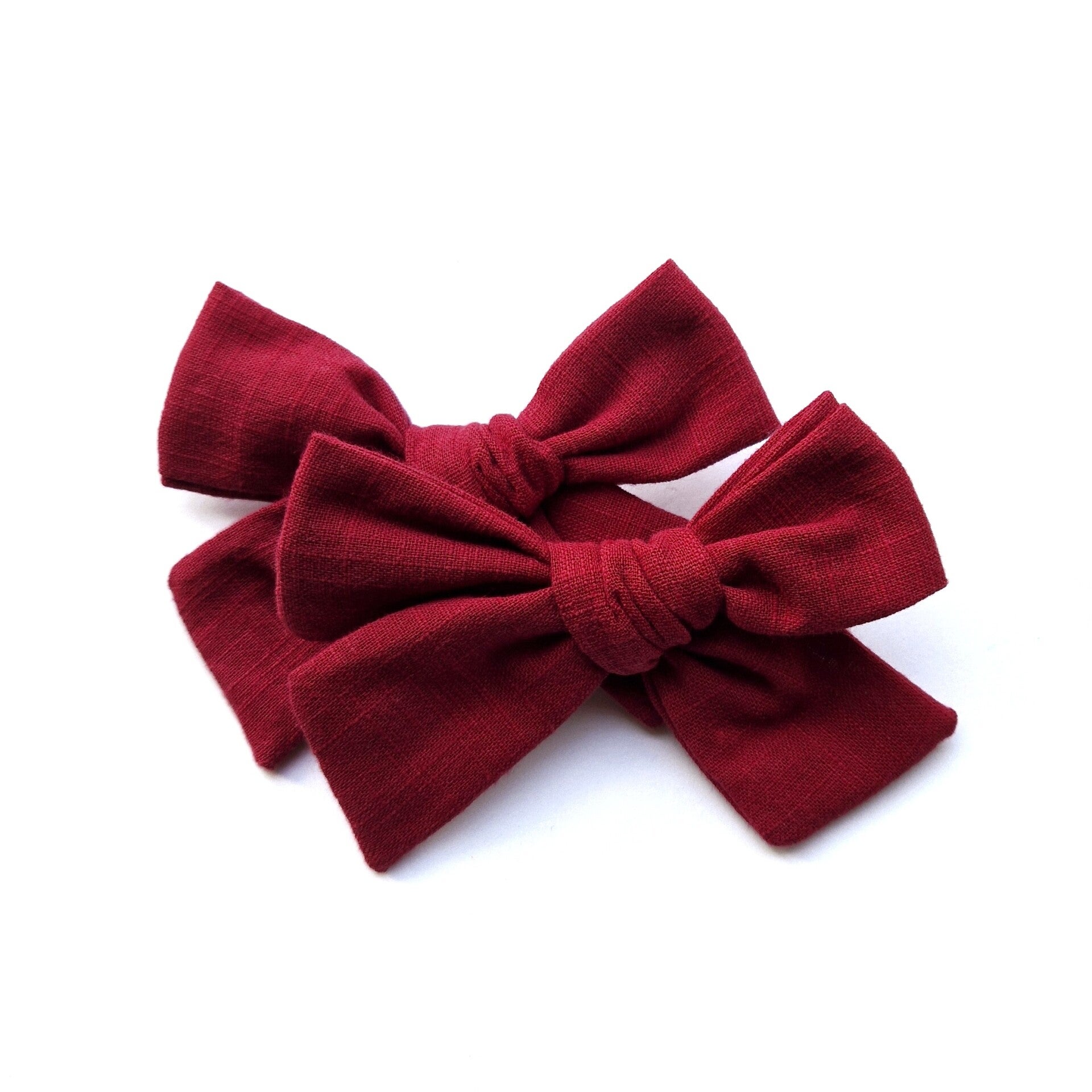 Burgundy piggy tails