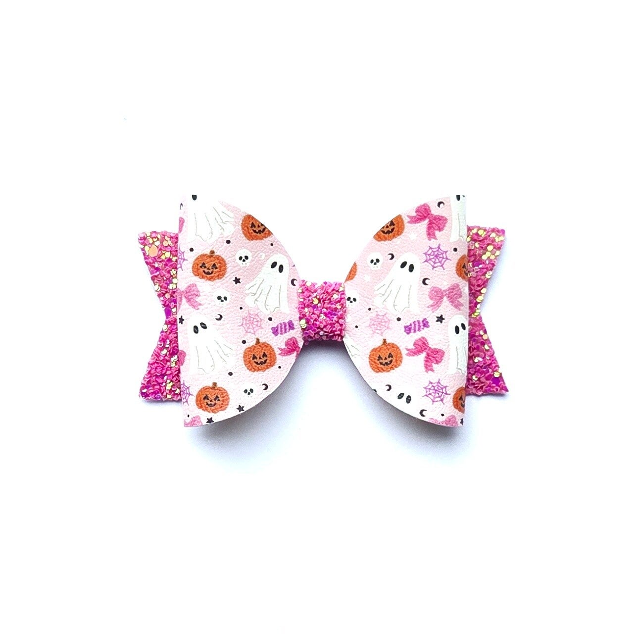 2 Pink Halloween bow