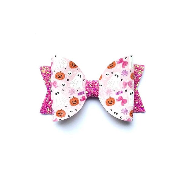 2 Pink Halloween bow