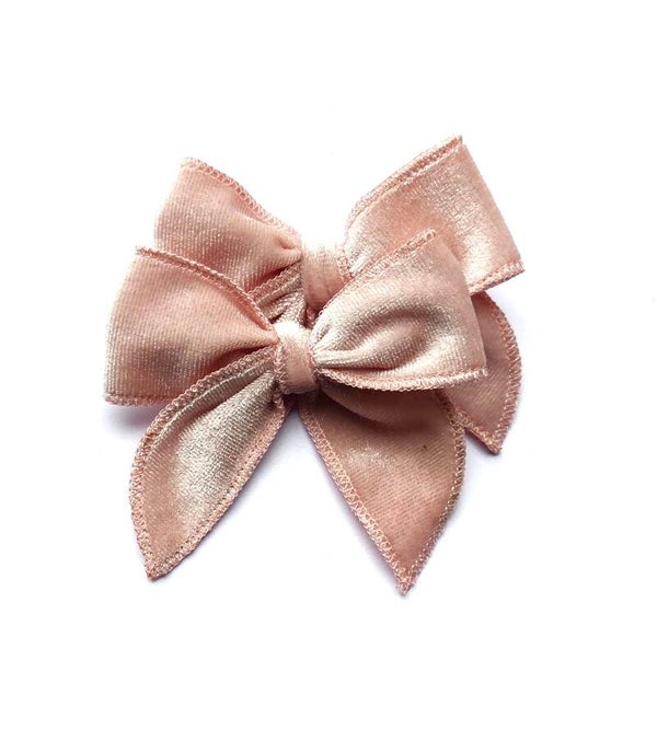 2 pink velvet piggy tails