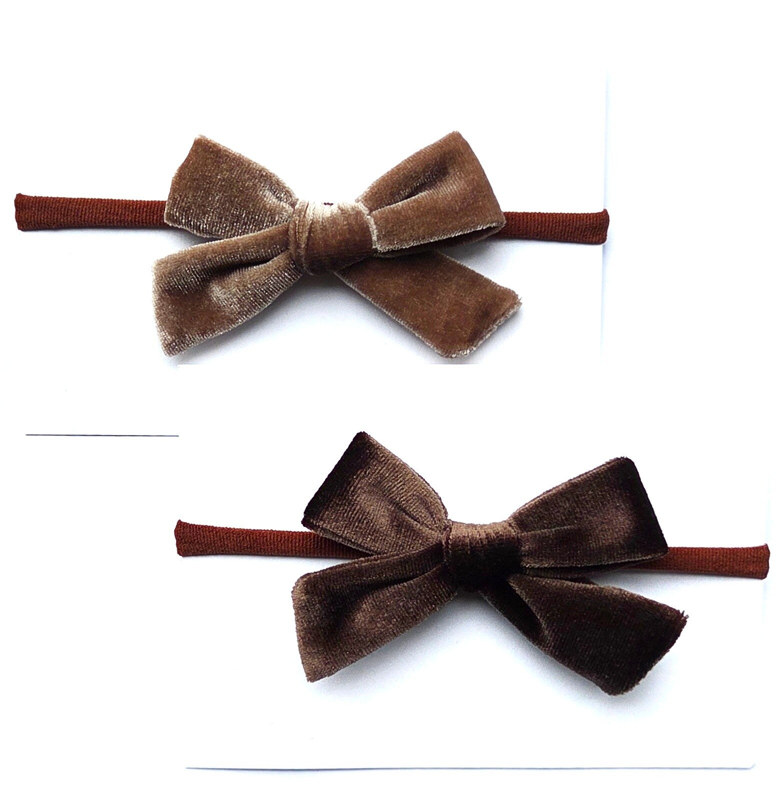 2 baby velvet bow