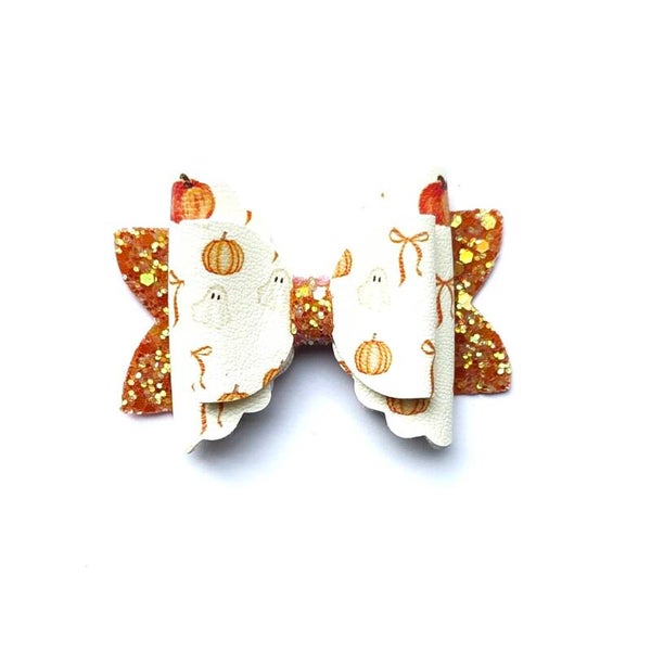 3 Pumpkin bows and ghost