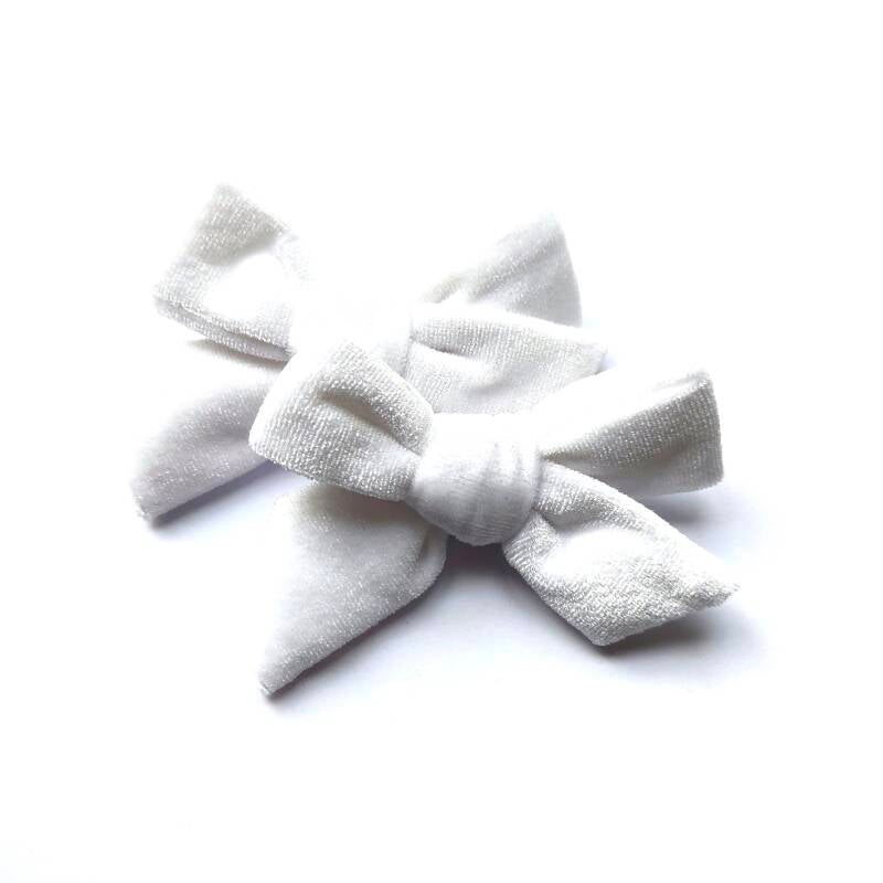 velvet white piggy tails