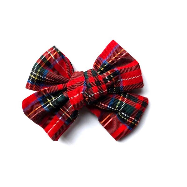 Red tartan bow