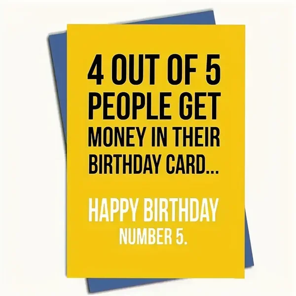 4 van de 5 mensen krijgen geld in hun verjaardagskaart