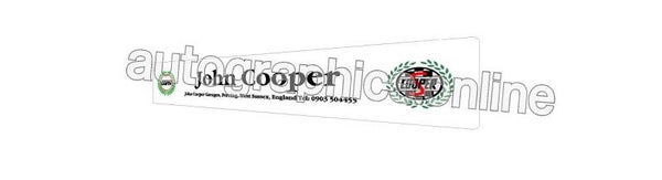 Mini cooper rear window dealer decal