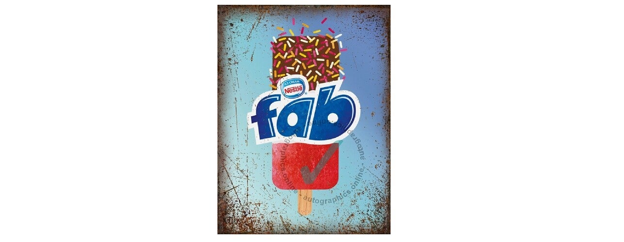 Retro Fab Style Ice Cream Lolly Lollies Metal Sign Garden Bar Kitchen A6 A5 A4