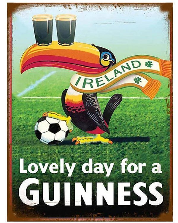 GUINNESS IRELAND TOUCAN RETRO LOOK SIGN A5