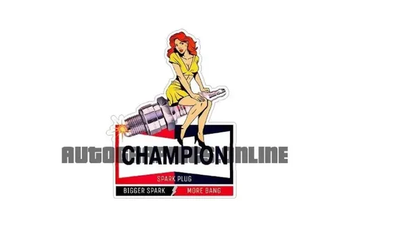 SPARK PLUGS VINTAGE GIRL Decal sticker