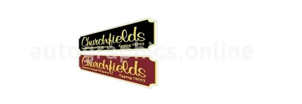 Churchfields TR SPORTS REAR WINDOW DEALER STICKER CLEAR BACKED REVERSED
