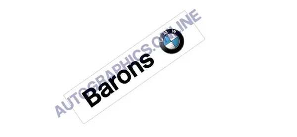 BARONS BMW REAR WINDOW classic car reproduction sticker