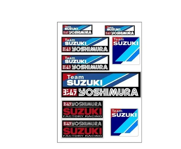 TEAM YOSHIMURA SUZUKI DECALS VARIOUS STICKERS A4 SHEET