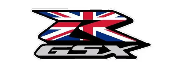 SUZUKI GSXR UNION JACK MOTO GP CLEAR BACKGROUND Motorbike Decals x2