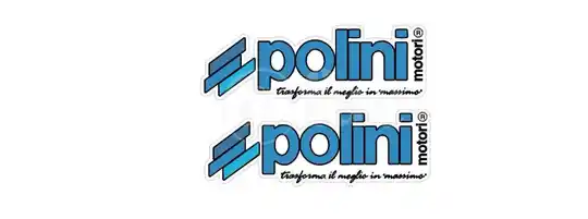 POLINI LAMBRETTA VESPA ROYAL ALLOY STANDARD CLEAR REVERSED DECAL x2