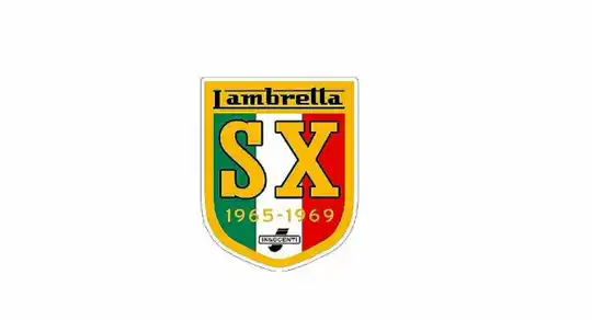 LAMBRETTA SX Vinyl Stickers 50mm x40mm - x2