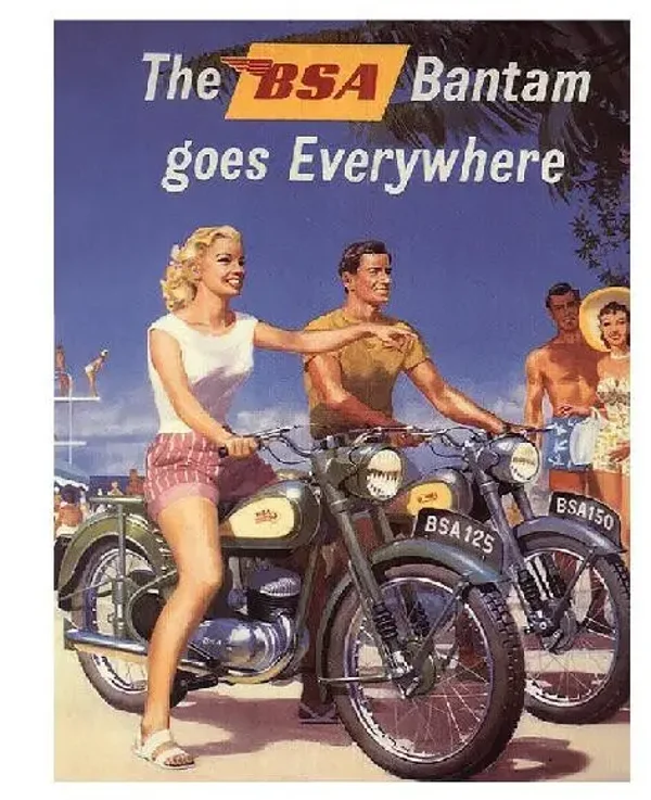 BSA BANTAM Retro Look Metal Sign BATHROOM KITCHEN SHED GARAGE