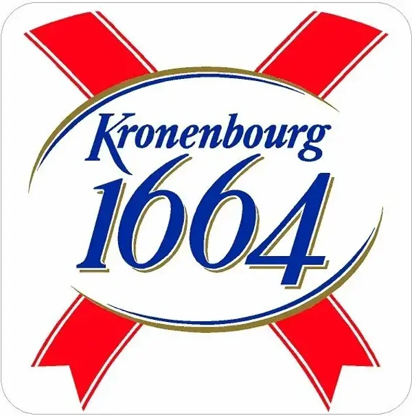 2 x KRONENBOURG 1664 Beer lager Fridge Freezer Sticker wall