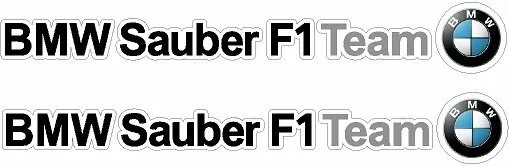 BMW SAUBER Formula 1 TEAM STICKER Decal F1 Vinyl Formula 1 x2