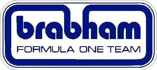 BRABHAM F1 RETRO STICKERS x2