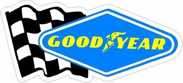 GOODYEAR TYRES PERIOD STICKER retro Promotional Stickers Motorsport F1 RALLYE