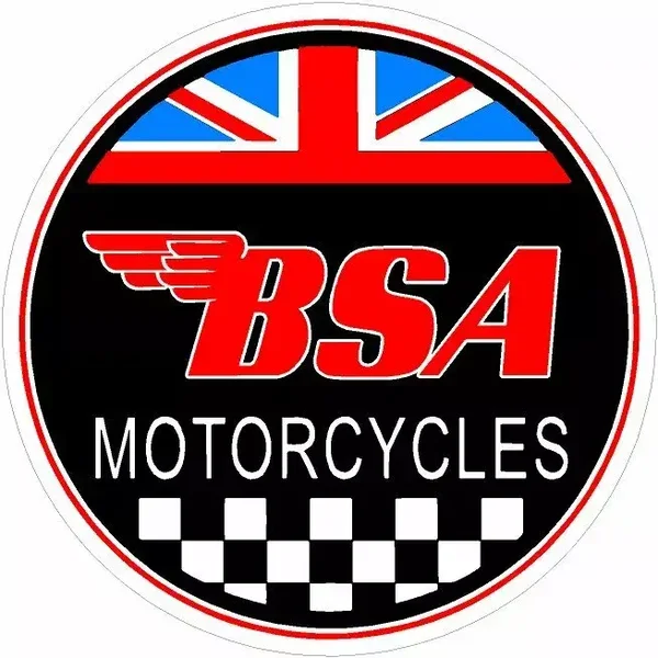 BSA BRITISH MOTORCYCLES RETRO STICKERS x2
