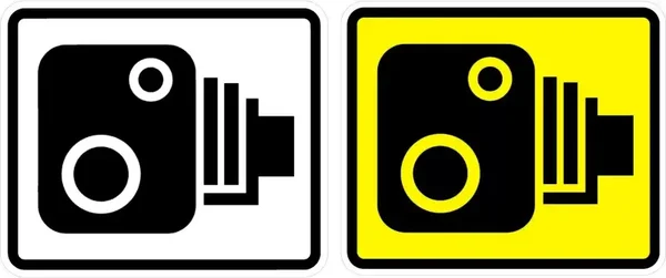 WARNING SPEED CAMERAS Decals SELF ADHESIVE x2