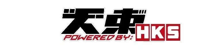 HKS POWERED JDM RACING STICKERS x2 black Vinyl Decal Motorcycle TOOLBOX CAR VAN