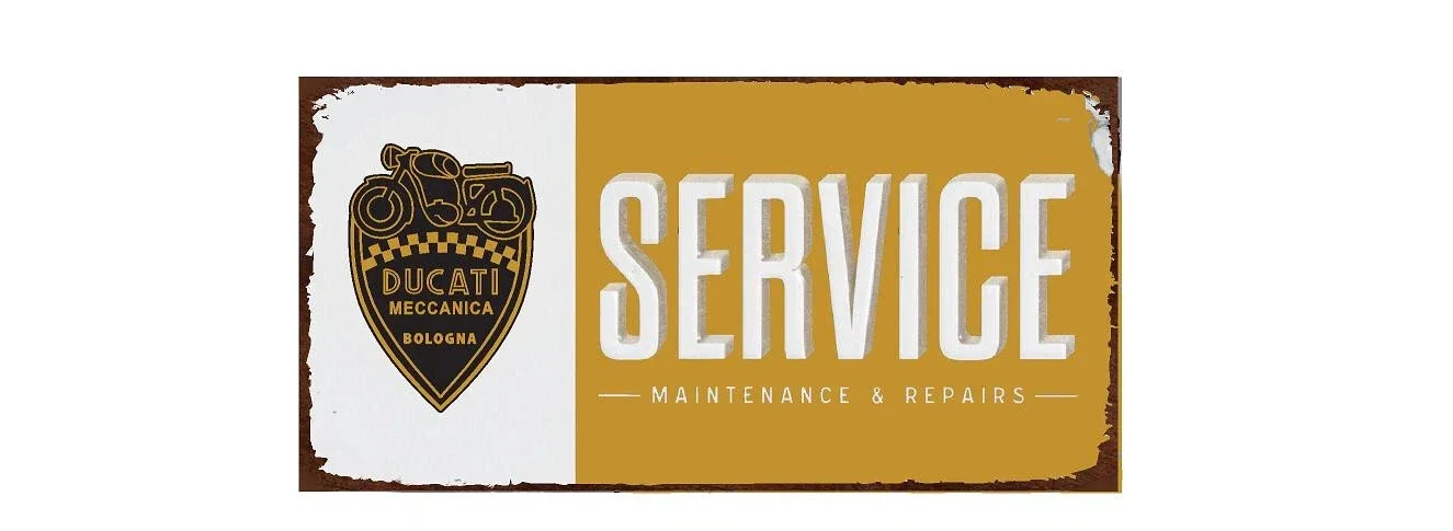 DUCATI SERVICE Retro Metal Sign KITCHEN SHED GARAGE