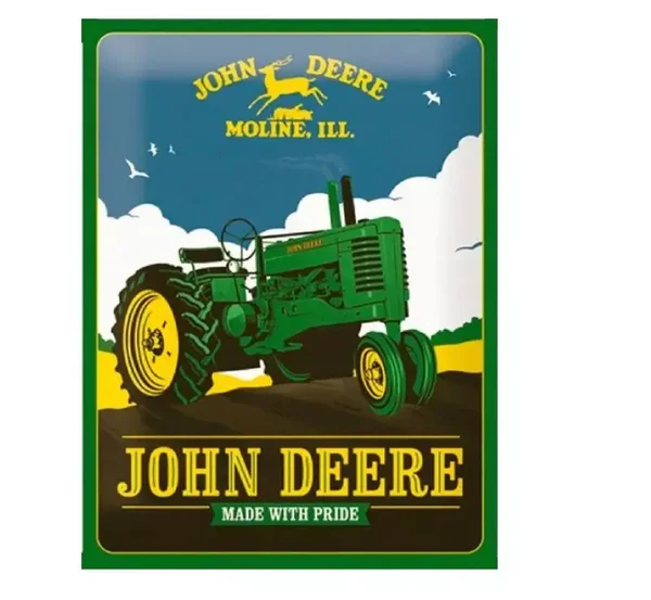 JOHN DEERE TRACTORS Metal RETRO Sign BATHROOM KITCHEN CAVE WORKSHOP GARAGE