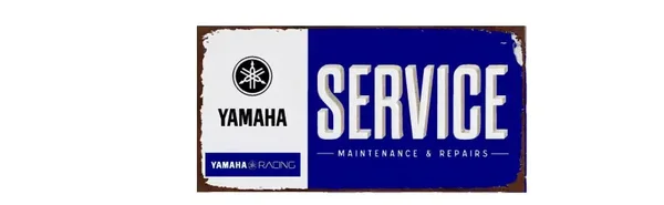 YAMAHA SERVICE Retro Metal Sign KITCHEN SHED GARAGE