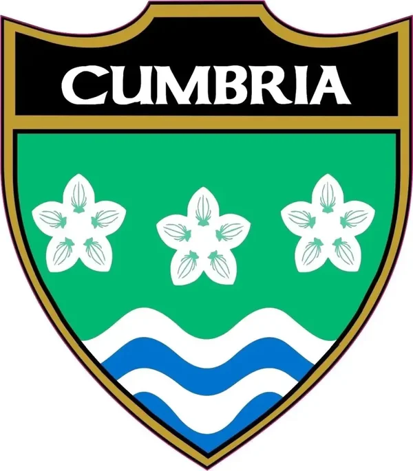 3 x CUMBRIA Shield Flag Stickers Car Motorbike CARAVAN MOTORHOME Decals