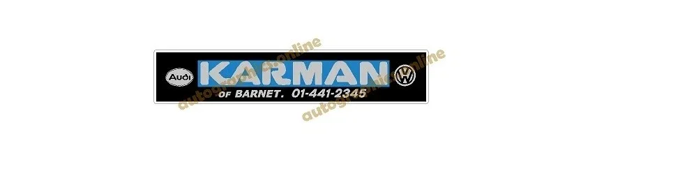 KARMAN BARNET V W REAR AUDI SCREEN RETRO DEALER STICKER CLEAR BACKED STICKER