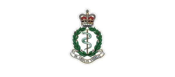 Royal Army Medical Corps MILITARIA VETERAN STANDARD CLEAR REVERSED DECAL x2